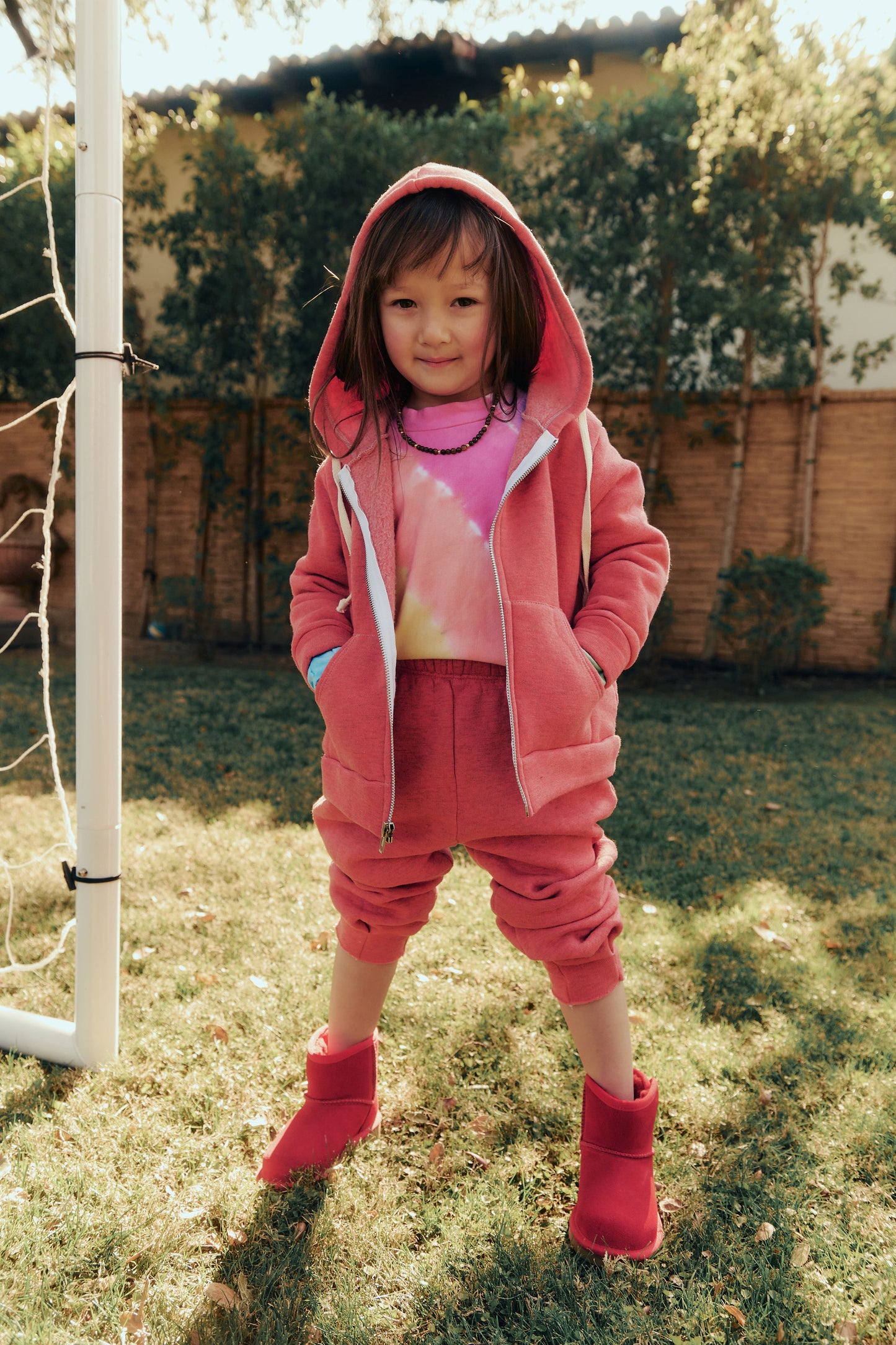 Skater Hoodie, Ash Coral