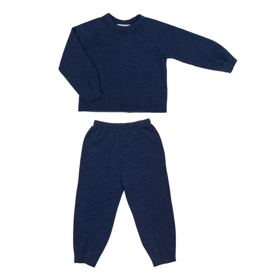 SET Ash Blue Pin Tuck Sweatshirt & Pin Tuck Pant