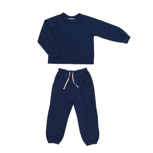 SET Ash Blue Pin Tuck Sweatshirt & Pocket Sweats
