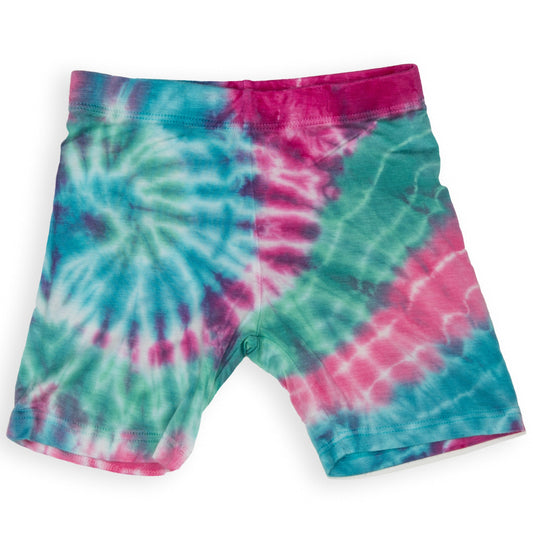 Bamboo Biker Short, in Magenta Spiral