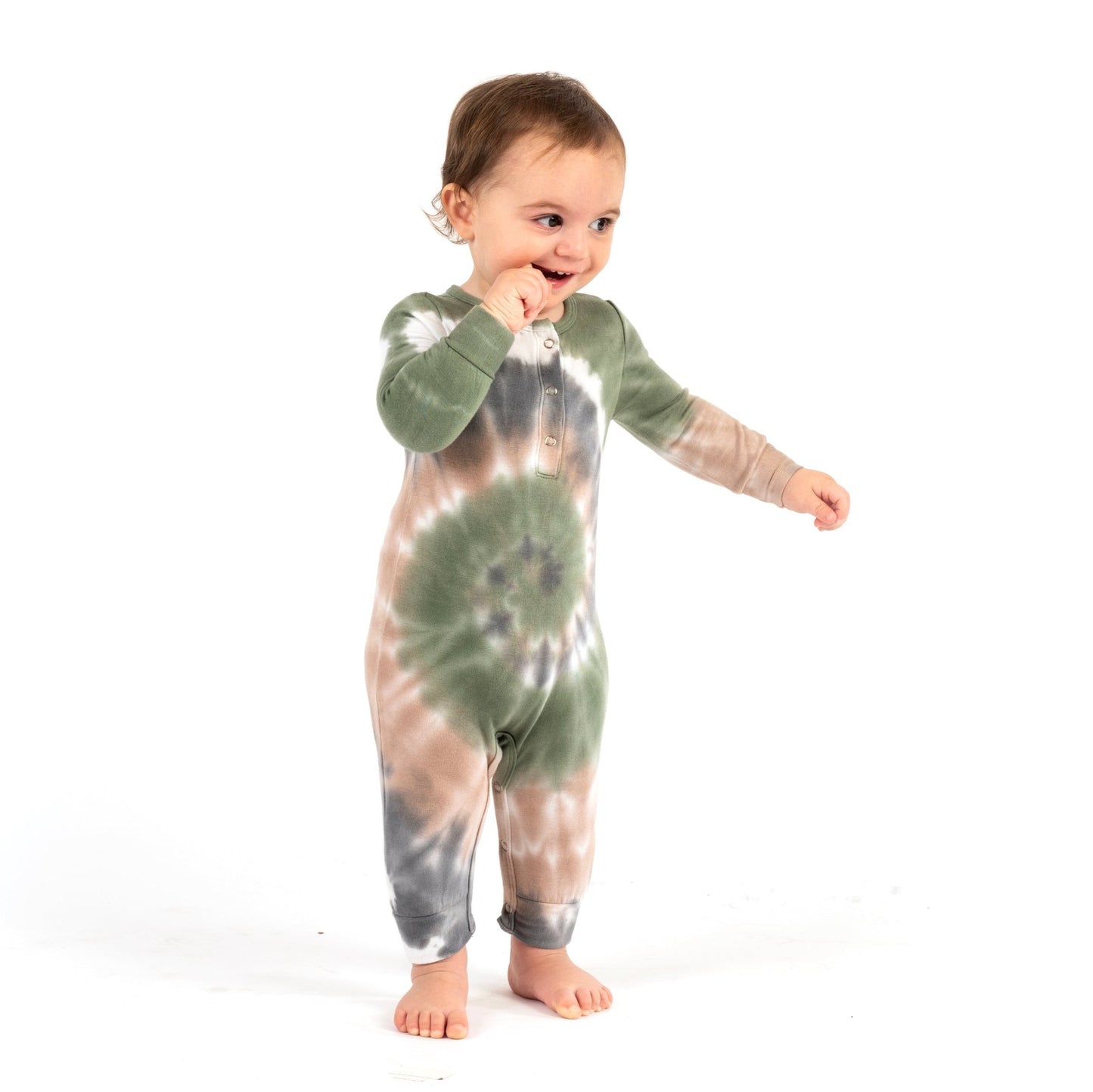 Clutch Onesie, in Camo Spiral