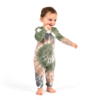 Clutch Onesie, in Camo Spiral