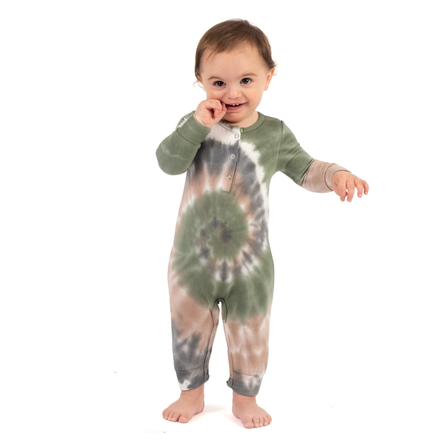 Clutch Onesie, in Camo Spiral