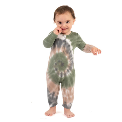 Clutch Onesie, in Camo Spiral