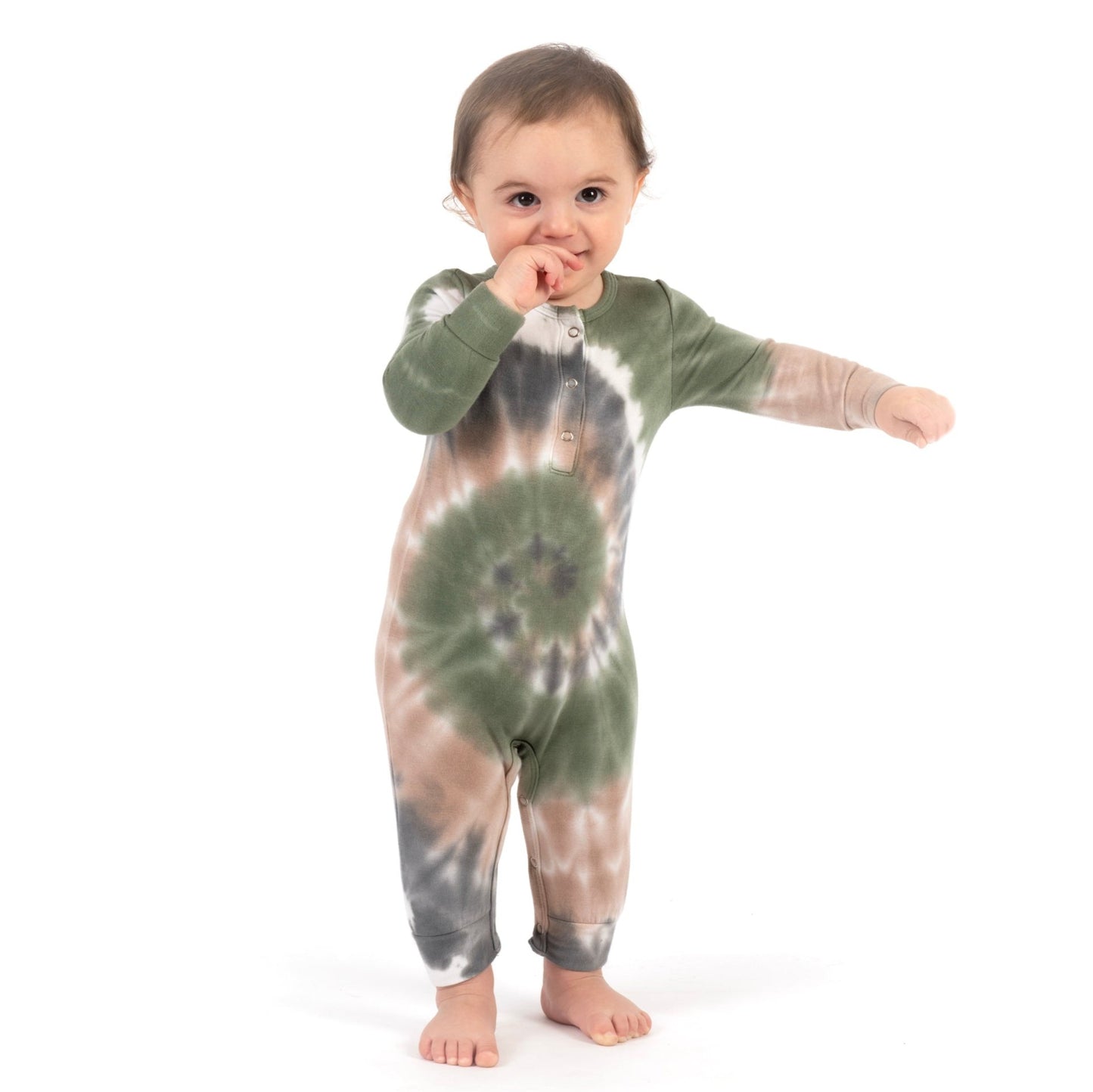 Clutch Onesie, in Camo Spiral