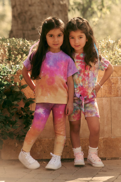 Tie-front Beach Tee, in Rainbow Sprinkles