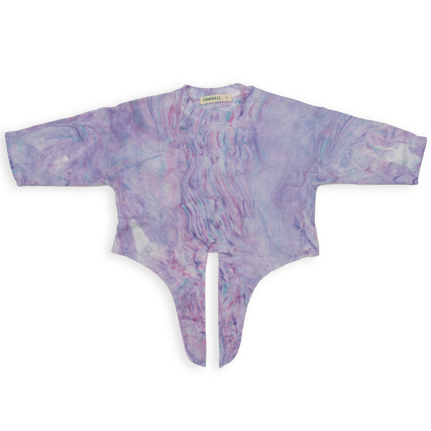 Tie-front Island Pullover, in Lilac Swirl