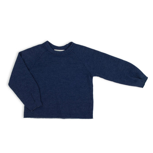Pin Tuck Sweatshirt, Ash Blue