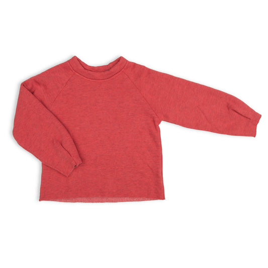Pin Tuck Sweatshirt, Ash Coral